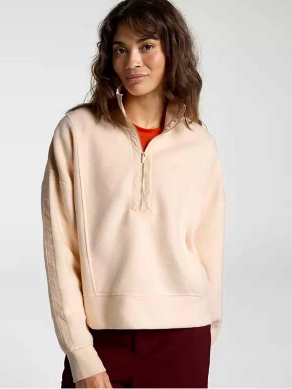CALIA ELEVATE SUPER PLUSH 1/4 ZIP PULLOVER SUN CREAM SIZE XXL NEW